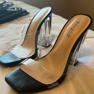 Bamboo clear heels